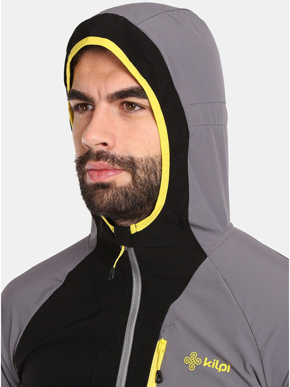 Kilpi Šedo-černá pánská běžecká bunda Kilpi BALEO-M