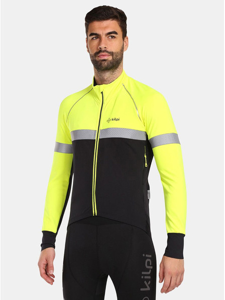 Kilpi Žluto-černá pánská softshellová cyklistická bunda Kilpi NERETO-M