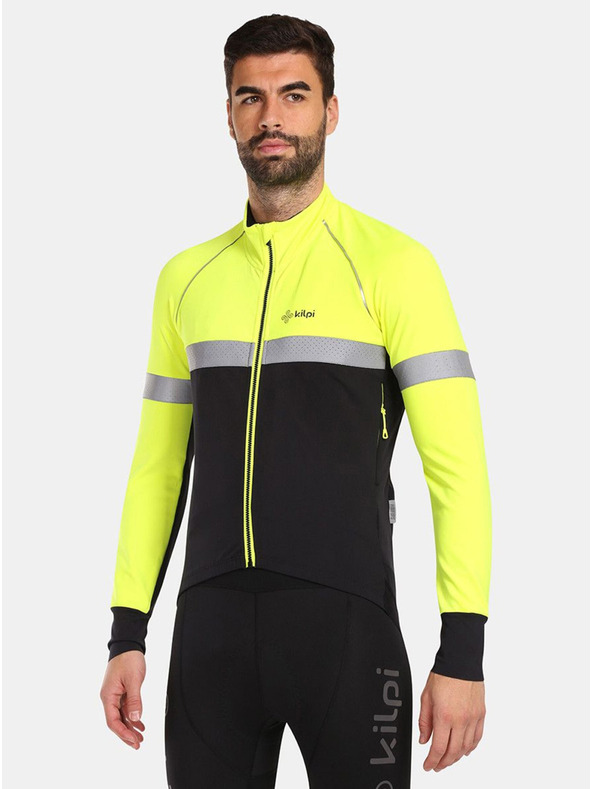 Kilpi Žluto-černá pánská softshellová cyklistická bunda Kilpi NERETO-M