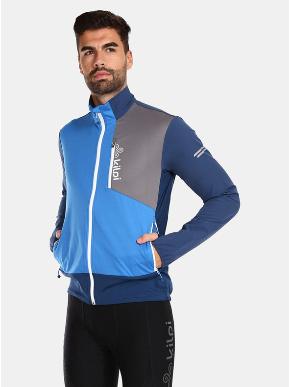 Kilpi Tmavě modrá pánská běžecká bunda KILPI NORDIM-M