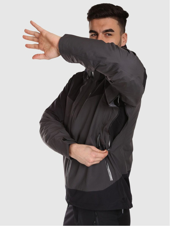 Kilpi Pánská hardshellová nepromokavá bunda Kilpi MAMBA-M Tmavě šedá