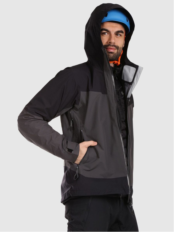 Kilpi Pánská hardshellová nepromokavá bunda Kilpi MAMBA-M Tmavě šedá