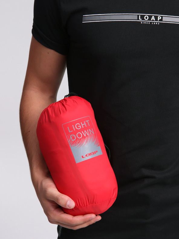Loap Červená pánská péřová bunda LOAP IPALO