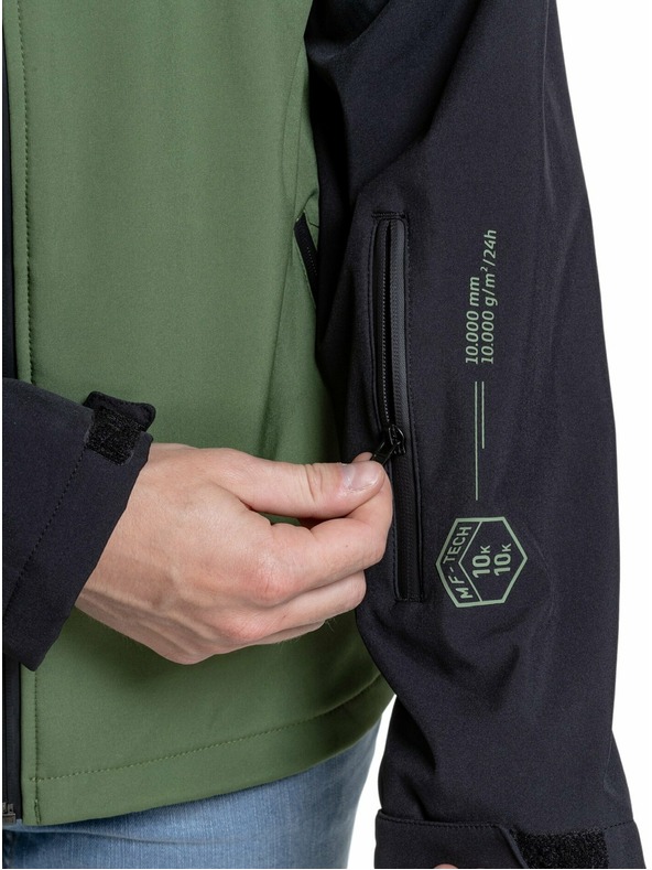 Meatfly Meatfly pánská softshell bunda Rasmussen Forest Green/Black | Černá | Velikost