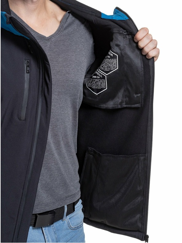 Meatfly Meatfly pánská softshell bunda Rasmussen Forest Green/Black | Černá | Velikost