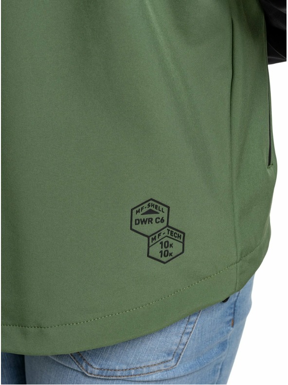 Meatfly Meatfly pánská softshell bunda Rasmussen Forest Green/Black | Černá | Velikost