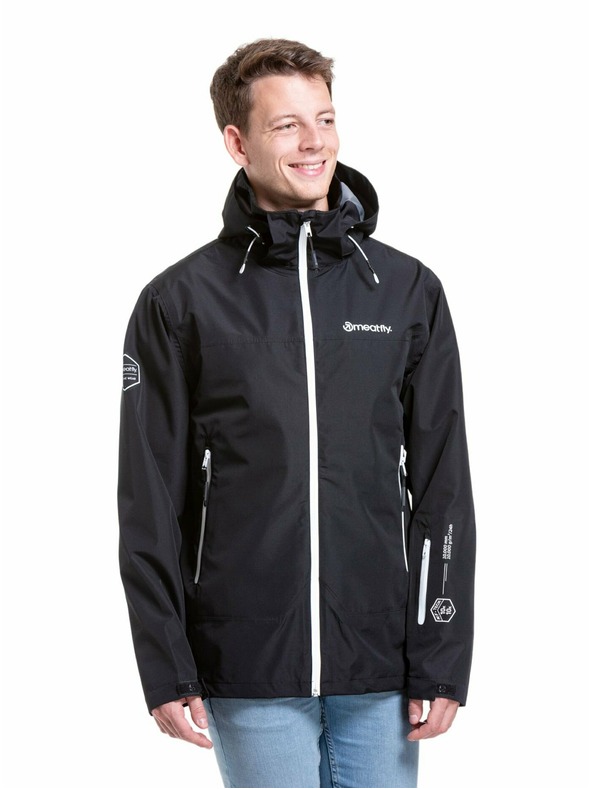 Meatfly Meatfly pánská hardshell bunda Bryce Black Ripstop | Černá | Velikost