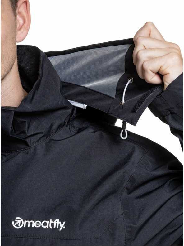 Meatfly Meatfly pánská hardshell bunda Bryce Black Ripstop | Černá | Velikost