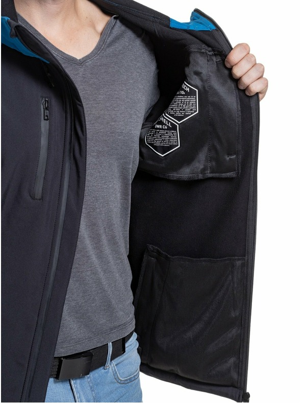 Meatfly Meatfly pánská softshell bunda Rasmussen Morph Black | Černá | Velikost