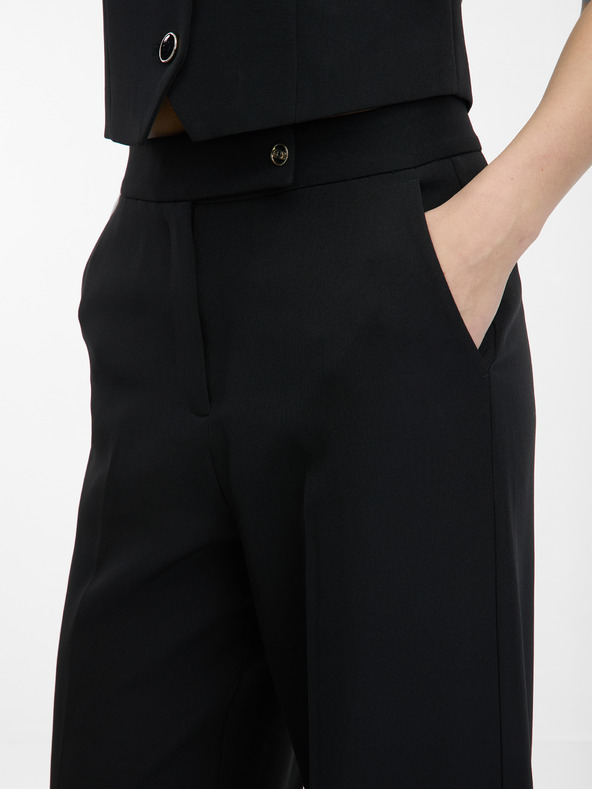 Orsay Černé dámské široké kalhoty ORSAY