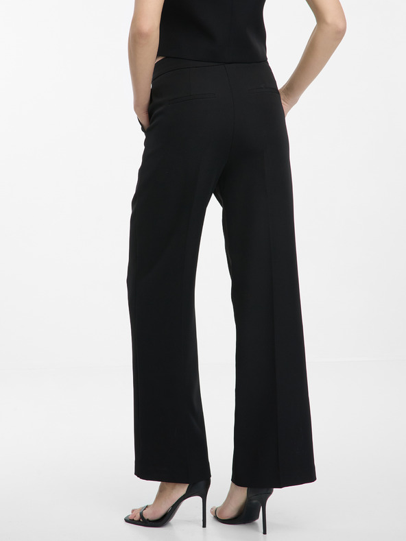 Orsay Černé dámské široké kalhoty ORSAY