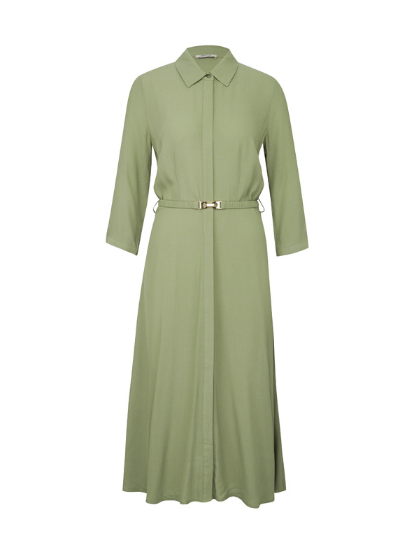 Orsay Khaki dámské košilové midi šaty ORSAY