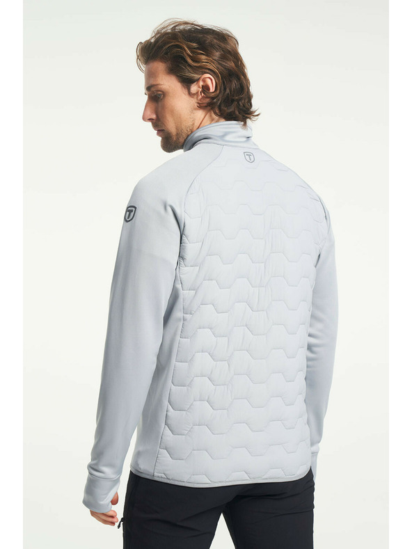 Tenson pánská hybridní bunda TENSON TXlite Hybrid Zip M světle šedá