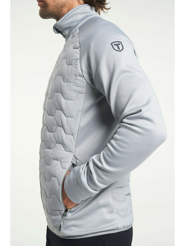 Tenson pánská hybridní bunda TENSON TXlite Hybrid Zip M světle šedá