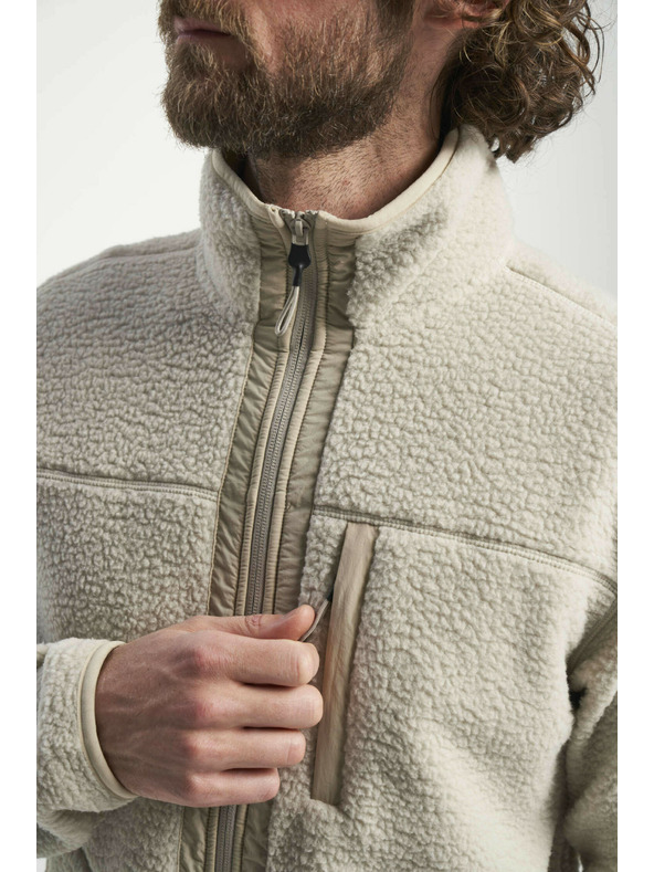 Tenson Pánská Fleecová Bunda Tenson Yoke Full Zip M Světle Béžová