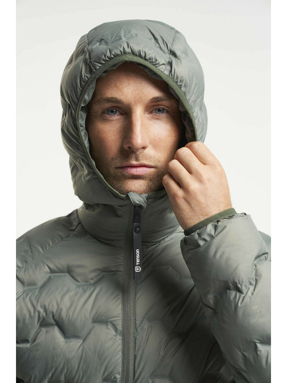 Tenson pánská péřová bunda TENSON Shibui Puffer Jacket M šedozelená