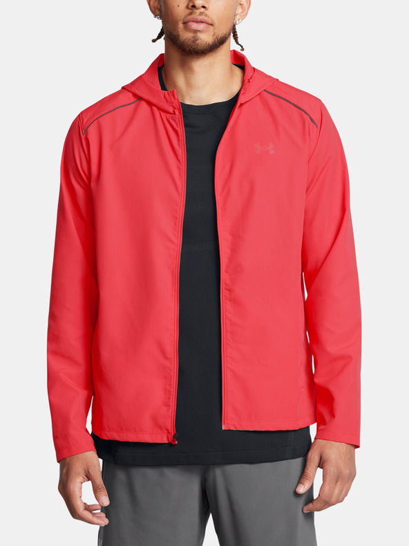 Under Armour Pánská bunda Under Armour UA Launch Hooded Jacket-RED