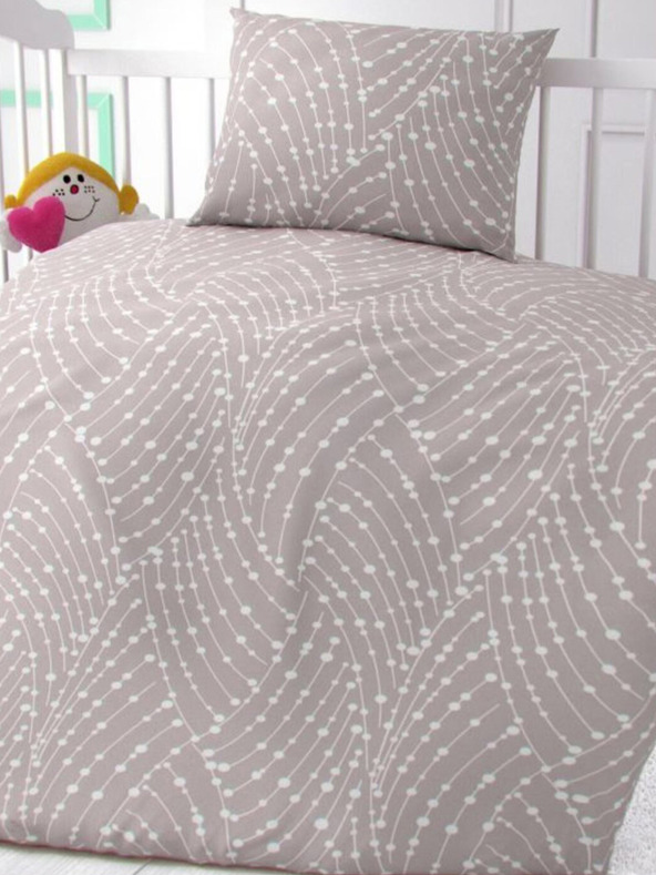 Kvalitex Bavlněné povlečení do dětské postýlky Astra šedá