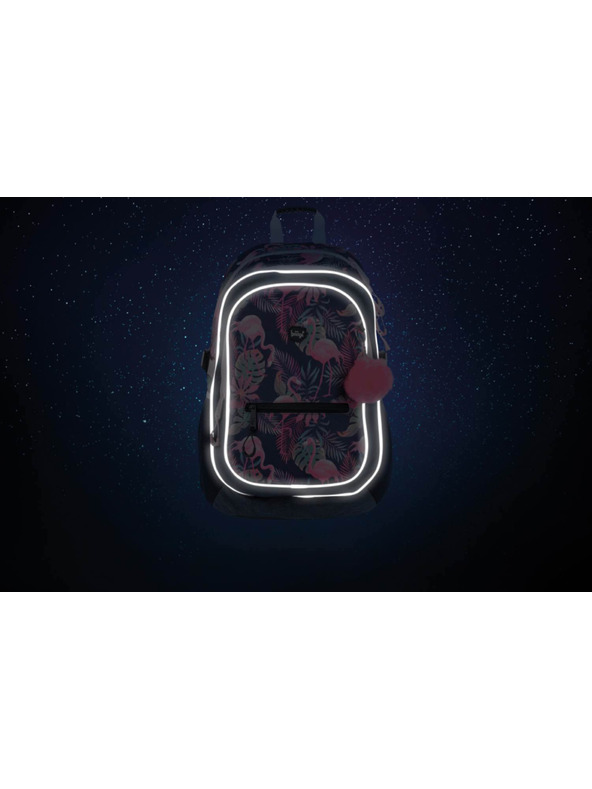 BAAGL  Modrý školní batoh core flamingo Baagl