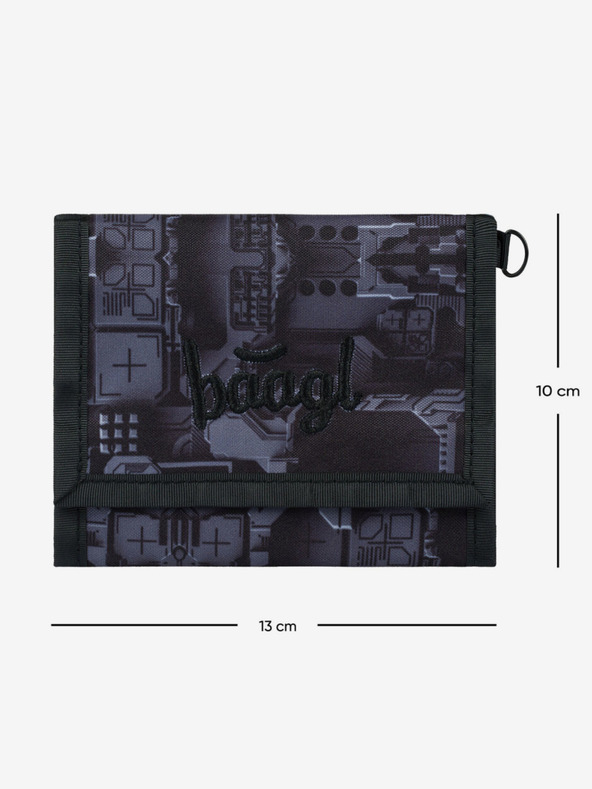 BAAGL  Šedá peněženka Baagl Technic