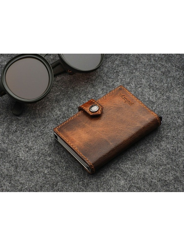 Pularys Pularys pánská kožená peněženka Easy hnědá 210331007