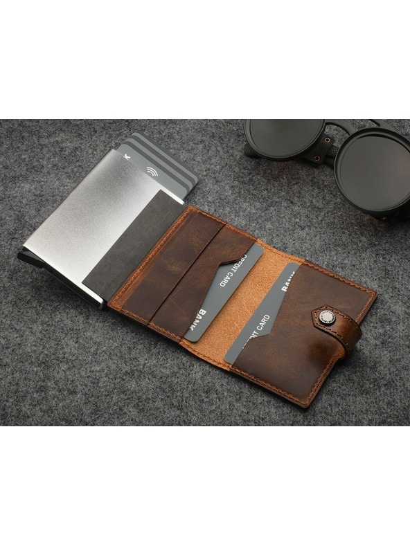 Pularys Pularys pánská kožená peněženka Easy hnědá 210331007