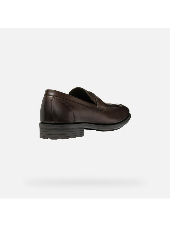 Geox Tmavě hnědé pánské mokasíny Geox Walk Pleasure F