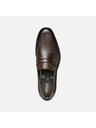 Geox Tmavě hnědé pánské mokasíny Geox Walk Pleasure F