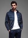 Ombre Clothing Pánská lehká barevná sportovní bunda s fleecem Ombre Clothing