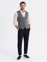 Ombre Clothing Přiléhavá elegantní pánská strukturovaná pletená vesta Ombre Clothing