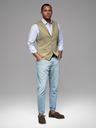 Ombre Clothing Pánská strukturovaná pletená vesta na míru s klopami Ombre Clothing