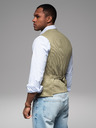Ombre Clothing Pánská strukturovaná pletená vesta na míru s klopami Ombre Clothing