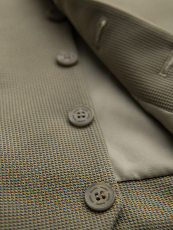 Ombre Clothing Pánská strukturovaná pletená vesta na míru s klopami Ombre Clothing