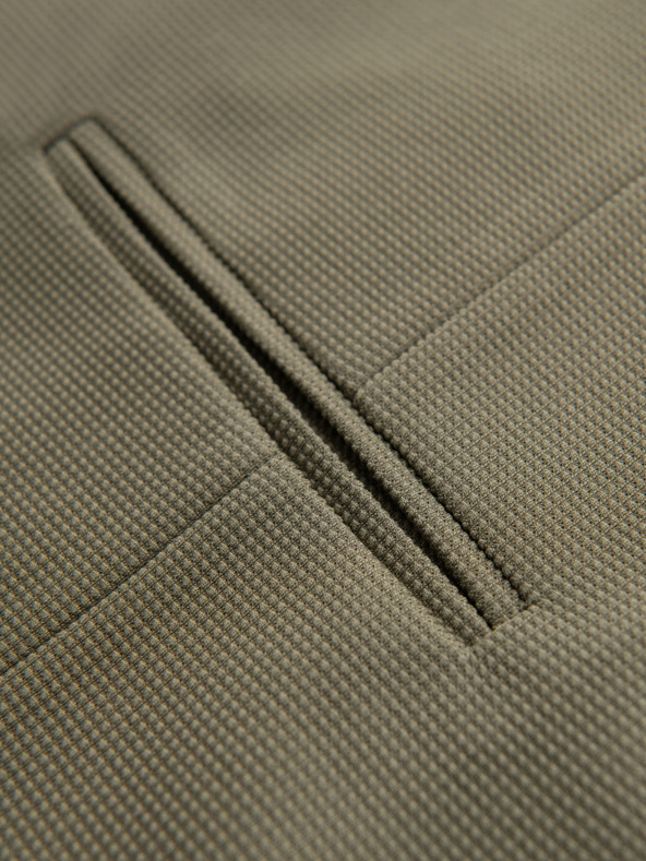 Ombre Clothing Pánská strukturovaná pletená vesta na míru s klopami Ombre Clothing