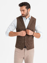 Ombre Clothing Pánská strukturovaná pletená vesta na míru s klopami Ombre Clothing