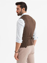 Ombre Clothing Pánská strukturovaná pletená vesta na míru s klopami Ombre Clothing