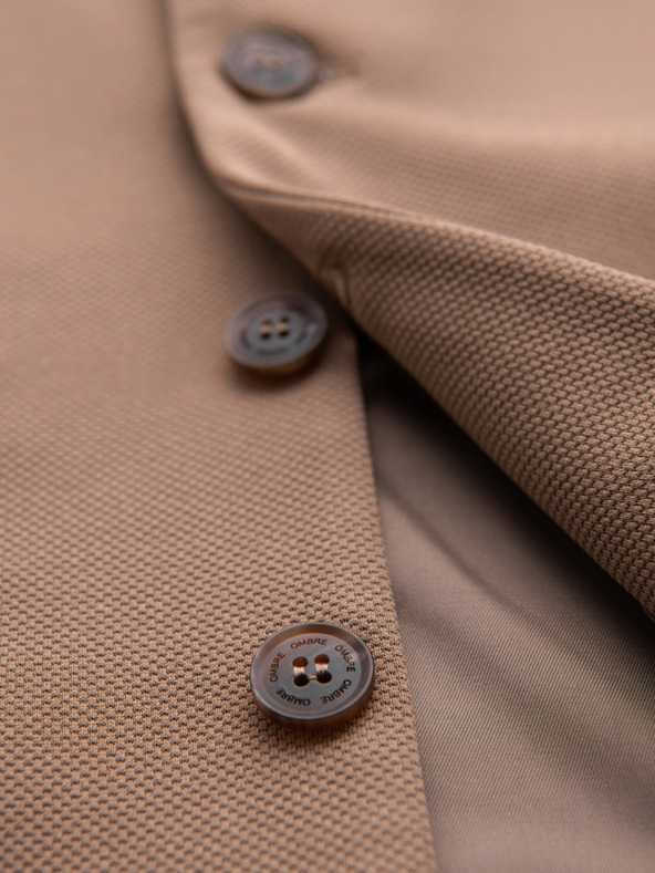 Ombre Clothing Přiléhavá elegantní pánská vesta s elastanem a klopami Ombre Clothing