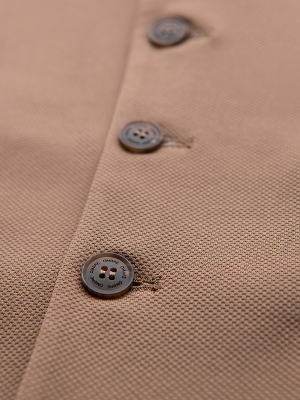 Ombre Clothing Přiléhavá elegantní pánská vesta s elastanem a klopami Ombre Clothing