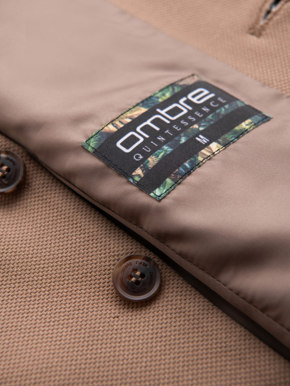 Ombre Clothing Přiléhavá elegantní pánská vesta s elastanem a klopami Ombre Clothing