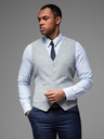 Ombre Clothing Pánská strukturovaná vesta na míru s kapsami Ombre Clothing