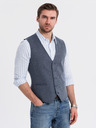 Ombre Clothing Elegantní pánská strukturovaná pletená vesta na míru Ombre Clothing