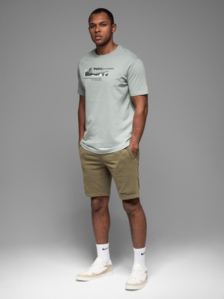 Ombre Clothing Pánské krátké teplákové kraťasy s potiskem Ombre Clothing