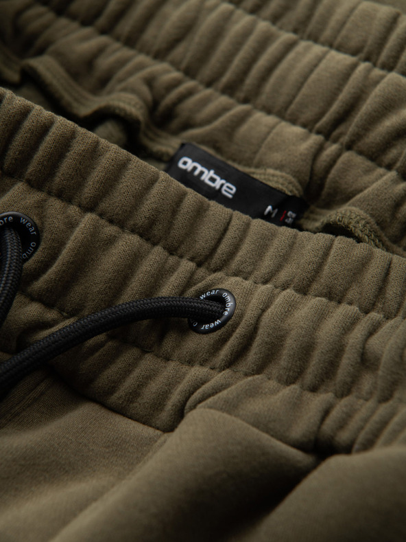 Ombre Clothing Pánské krátké teplákové kraťasy s potiskem Ombre Clothing