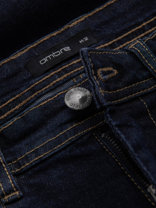 Ombre Clothing Pánské džínové šortky s ohrnutými nohavicemi Ombre Clothing