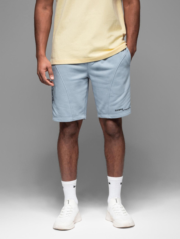 Ombre Clothing Pánské krátké teplákové šortky s potiskem Ombre Clothing