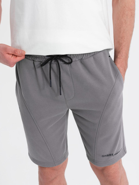 Ombre Clothing Pánské krátké teplákové šortky s potiskem Ombre Clothing