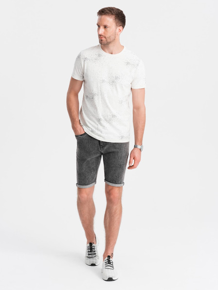 Ombre Clothing Pánské džínové šortky s ohrnutými nohavicemi Ombre Clothing