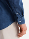 Ombre Clothing Pánská džínová košile s lyocellem a výšivkou na prsou Ombre Clothing