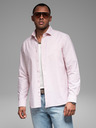 Ombre Clothing Pánská bavlněná košile oxford v pastelových barvách Ombre Clothing