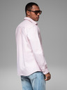 Ombre Clothing Pánská bavlněná košile oxford v pastelových barvách Ombre Clothing